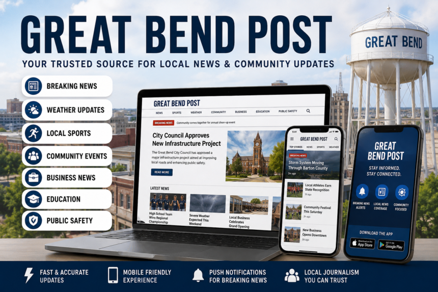 Great Bend Post local news website homepage with breaking news updates